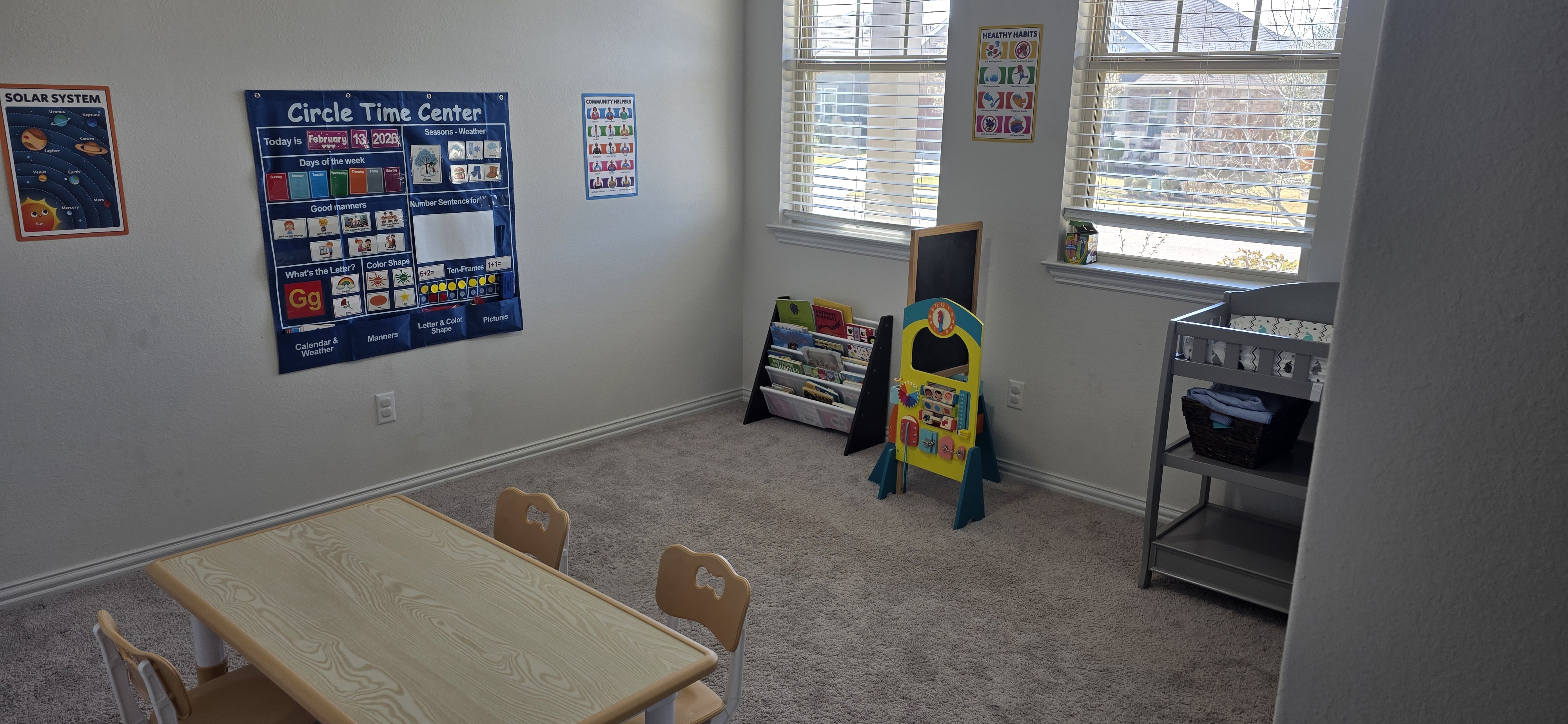 Our learning area setup